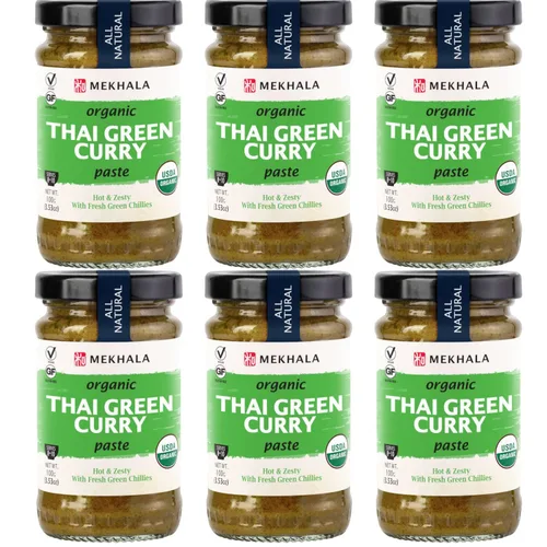 Vista 7 de Mekhala Pasta de curry verde tailandés sin gluten orgánica 3.53 onzas