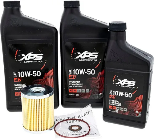 Vista 2 de Can-Am Kit de cambio de aceite de mezcla sintética OEM 4T 10W-50, 779252, 9779252
