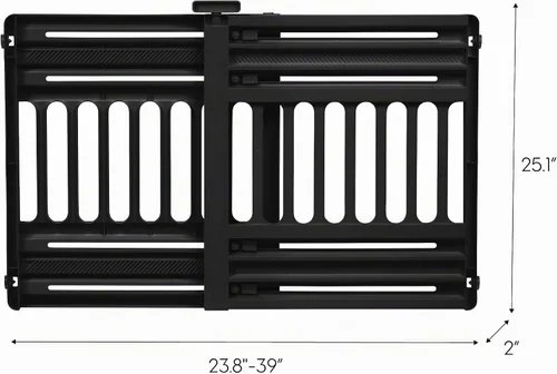 Vista 2 de IRIS USA Puerta para perros de 24"-39", barrera ajustable para mascotas para interiores, puerta para cachorros, perros pequeños, gatos, fácil