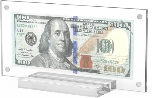 Vista 8 de Marco de billetes de dólar, 4 piezas de soporte para billetes de dólar para coleccionistas, protector de billetes de moneda