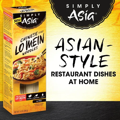 Vista 17 de Simply Asia Lo Mein - Fideos estilo chino, sin MSG, para sopas de fideos fríos, Lo Mei de verduras, pollo lo mein y salteados, 14 onzas