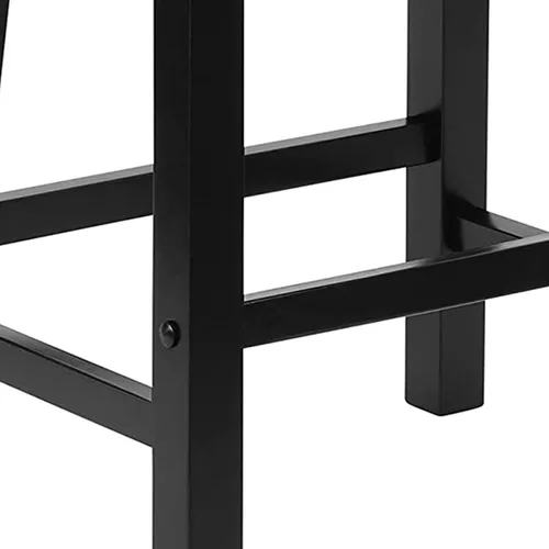 Vista 10 de PJ Wood Classic Modern - Asiento de sillín sin espalda de madera maciza, taburete de mostrador de 24 pulgadas de alto, fácil de montar