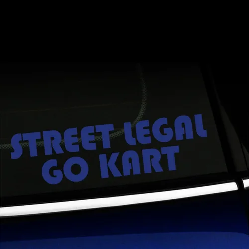 Vista 10 de Street Legal Go Kart - Calcomanía de vinilo para Mini Cooper, color a elegir - [azul azul]