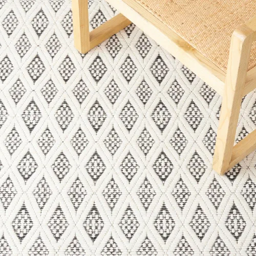 Vista 7 de SAFAVIEH Natura Collection - Alfombra de pasillo de 9 pies, color marfil y negro, diseño de transición, ideal para zonas de alto tráfico en pasillo