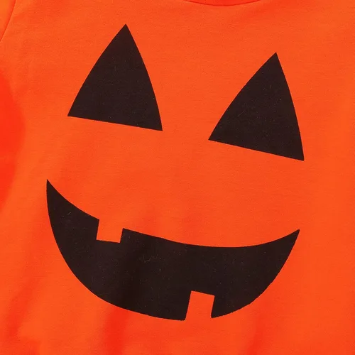 Vista 3 de Conjunto de ropa de manga larga con capucha y pantalones para bebé recién nacido para Halloween