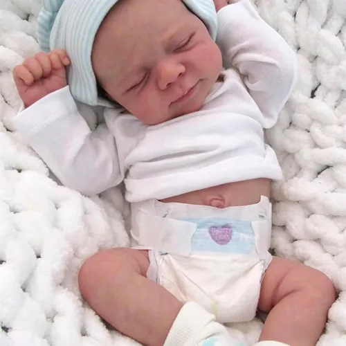 Vista 7 de Anano Muñecas de bebé Reborn de cuerpo completo de 18 pulgadas, muñeca realista recién nacida, niña anatómicamente correcta, muñecas Reborn