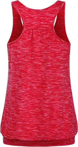 Vista 2 de Miusey - Camiseta sin mangas para mujer, cuello redondo, ajuste holgado, espalda cruzada, de yoga