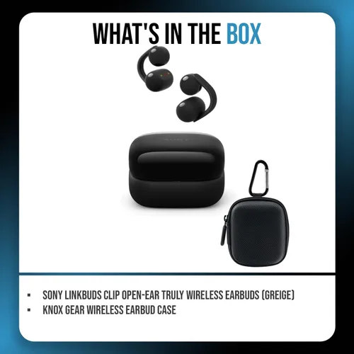Vista 8 de Sony LinkBuds Clip Open-Ear Auriculares verdaderamente inalámbricos con estuche (negro)