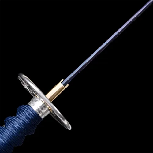 Vista 6 de Estilo Monte Fuji 2.21IB 101 cm Espada Samurai Katana Japonesa Real de Acero de Primavera 1065 Hoja con Hamon Artificial, Tang Completo y Tsuba