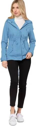 Vista 2 de Design by Olivia - Chaqueta militar impermeable con capucha para mujer