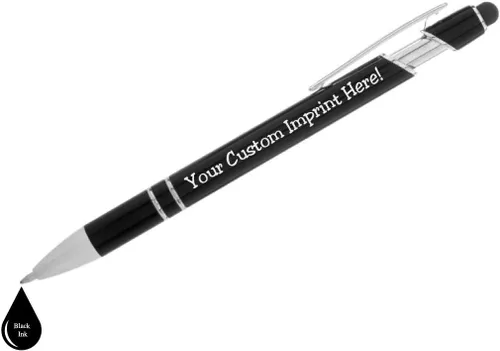 Vista 3 de ExpressDesigns™ - Bolígrafos personalizados con lápiz capacitivo - The Legacy - Bolígrafos metálicos personalizados con nombre impreso - Tinta negra