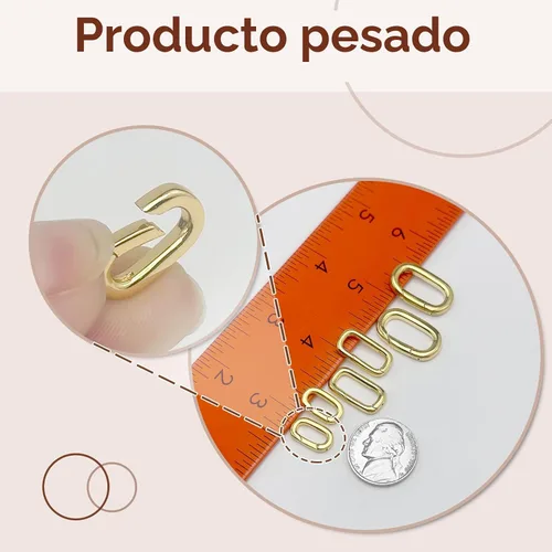 Vista 4 de OHINGLT 10 piezas de cierres de colgante con clip mosquetón – cierre y cierres de collar de 18K oro, conector de encanto de pulsera para mujer