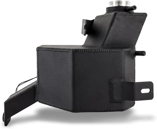 Vista 2 de Mishimoto Tanque Degas de aluminio, compatible con Ram 6.7L Cummins 2013-2018, Micro-Wrinkle Negro