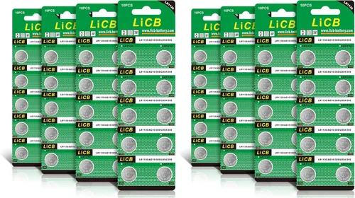 Vista 8 de LiCB Paquete de 10 pilas LR1130 AG10 de 1.5V, pilas de botón alcalinas de larga duración