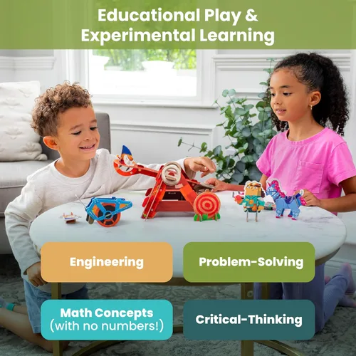 Vista 5 de Catapult - Lanzador de gnomos, juguete STEM seguro para niños de 3 años en adelante, para imaginación, aprendizaje y juego educativo con historias