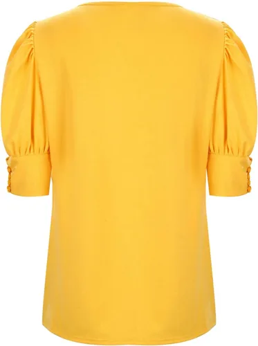 Vista 4 de Camiseta de manga corta para mujer, cuello redondo, holgada, casual, de manga corta, para mujer