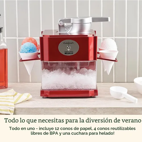 Vista 5 de Cuisinart Máquina para Hacer Conos de Nieve SCM-10P1