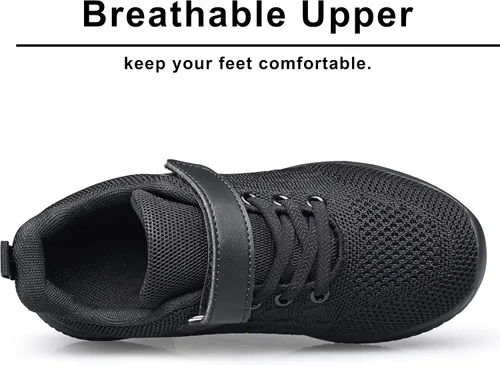Vista 6 de BNV Zapatos deportivos para niños y niñas, unisex, ligeros, transpirables, atléticos, para correr, tenis, fitness, para niños pequeños, niños grandes