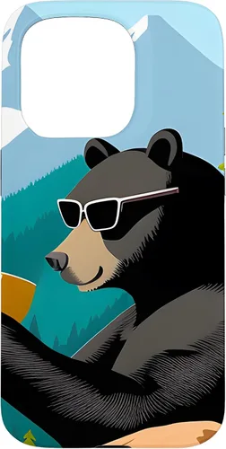Vista 14 de iPhone 16 Bear Enjoying A Coffee Case