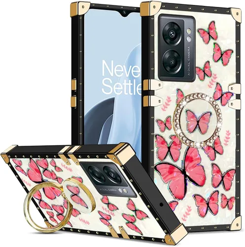 Vista 14 de Funda para Revvl 6 Pro para mujer, elegante funda protectora de TPU con función atril para Revvl 6 Pro (mariposa púrpura)