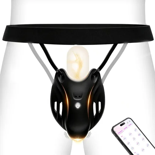 Vista 22 de Masterburbatar masculino mejorado 2026, herramientas para adultos, manos libres, calor, masterburbatar, 10X, vibra, succión automática Blanco