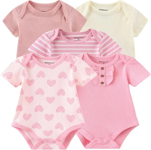 Vista 7 de Kiddiezoom Mameluco unisex de algodón de una pieza para bebé recién nacido, 5
