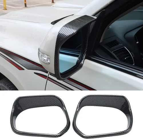 Vista 3 de Para Toyota Land Cruiser Prado 150 200 Lc150 LC200 2008-2021 Accesorios de modificación de cubierta impermeable para espejo retrovisor (blanco perla)