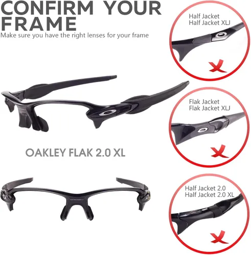 Vista 6 de Walleva - Lentes de repuesto para gafas de sol Oakley Flak 2.0 XL, 26 opciones disponibles