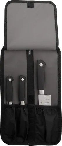 Vista 12 de Mercer Culinary Genesis - Juego de cuchillos forjados de 10 piezas con estuche, acero/negro