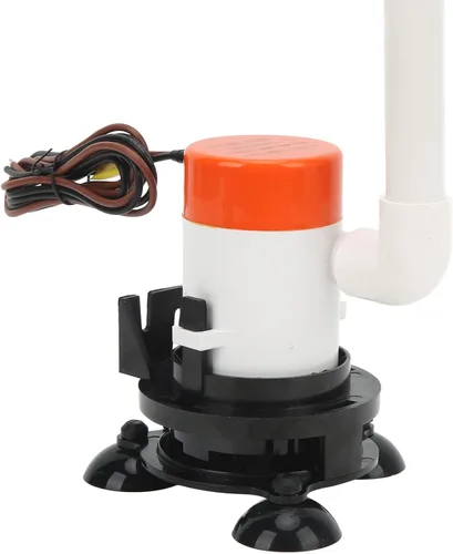 Vista 8 de Baitwell Bomba de 12 V 350 GPH 12 V Livewell Bomba aireadora de cebo sumergible portátil inferior para barco marino, bomba de pozo de vida, bomba