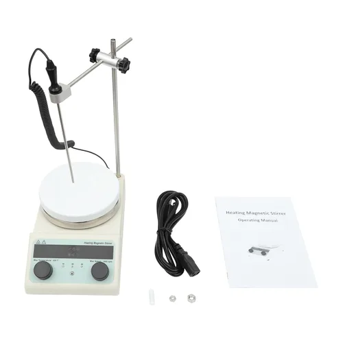 Vista 9 de Agitador eléctrico de 5L Máquina de agitación magnética de 320 W con pantalla LCD, agitadores de placa de calefacción de laboratorio digital