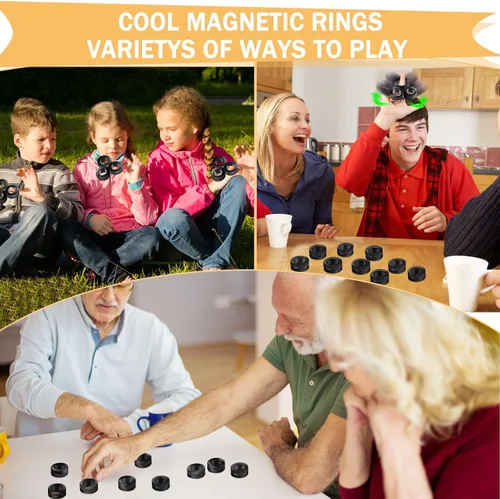 Vista 4 de Buluwams Juguetes Sensoriales de Estrés TDAH Autismo para Adolescentes Varones Juguetes Sensoriales TDAH Autismo para Niños Anillos Magnéticos