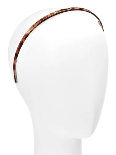 Vista 2 de Diadema marrón para mujer, France Luxe de 1/4 de pulgada, ultracómoda, delgada, África, ajuste flexible con dientes suaves antideslizantes, sujeción