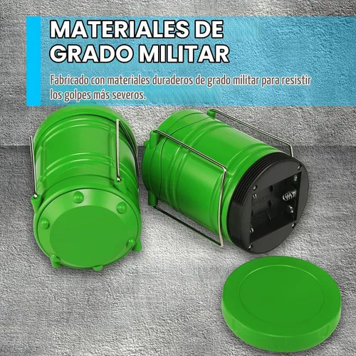 Vista 6 de Lichamp Paquete de 4 linternas LED para campamento, velas plegables sin llama, velas de té, luces de campamento portátiles a batería, kit de Verde