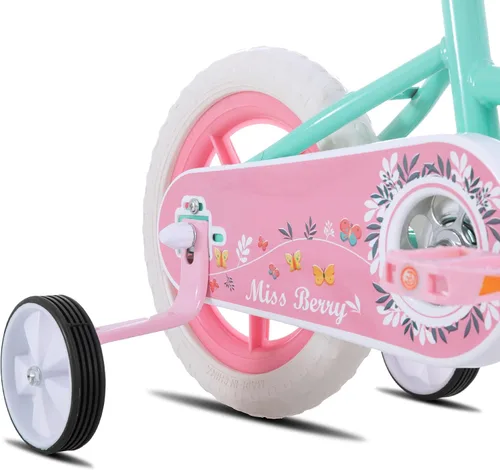 Vista 9 de KEANO Voyager 10 12 Inch Kids Bike for Boys and Girls Ages 1-4 Years, Toddler Bike with Training Wheels & Basket, Detachable Parent Push Handle