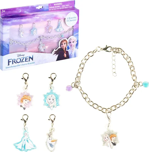 Vista 7 de LUV HER Conjunto de pulsera y joyería de disfraz para niñas con dijes de juguete y caja de regalo - Edades 3+ Frosten