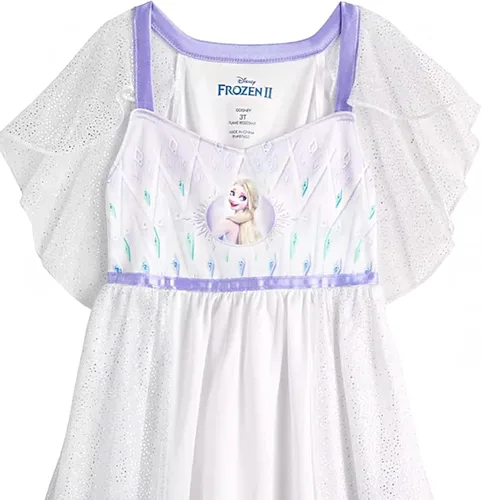 Vista 2 de Disney Frozen Fantasy Camisón de princesa Elsa para niña, plateado