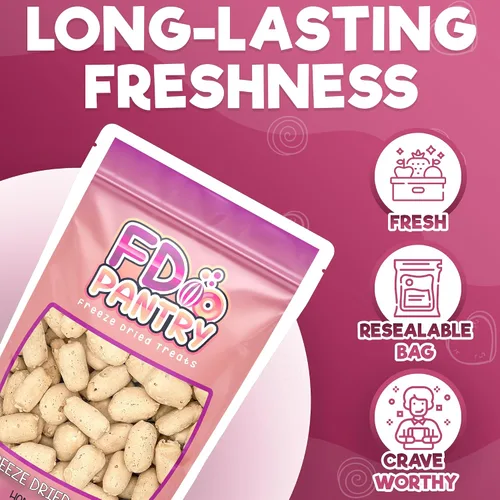 Vista 5 de Caramelos liofilizados: giro crujiente en masticables clásicos en bolsa resellable, perfecto para regalos, aventuras al aire libre y almacenamiento