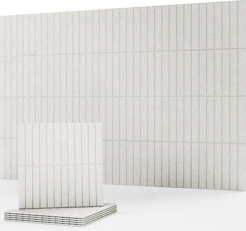 Vista 16 de Soundproofing Panels, Decorative Acoustic Wall Art, Sound Absorbing, 6 Pack Spatial Line