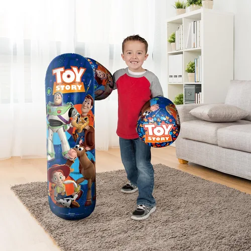 Vista 3 de Hedstrom Toy Story 4 Bop Bag - Juego de saco de boxeo y guantes inflables, se infla hasta 36 pulgadas