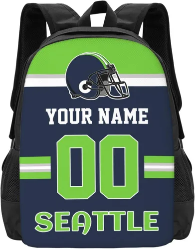 Vista 15 de Mochila de estilo de fútbol personalizado Mochila personalizada con nombre y número Mochilas personalizadas de alta capacidad bolsa regalos, Arizona