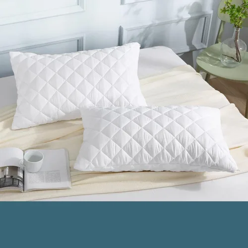 Vista 3 de Pillow Protector (2 Pack) 240 GSM Quilted 100% Waterproof Zippered Pillow Covers TPU Laminated, Hypoallergenic, Premium Pillowcase Encasement for