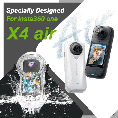 Vista 4 de Insta 360 X4 Air Invisible - Funda de buceo impermeable de hasta 164.0 ft (164 pies), carcasa protectora de buceo subacuático para Insta360 X4 Air