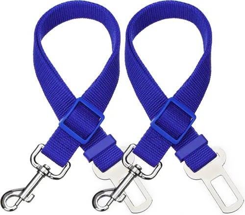 Vista 12 de Elisel Elisel - Paquete de 2 cinturones de seguridad de automóvil para mascotas, perros y gatos, longitud ajustable, accesorios para mascotas