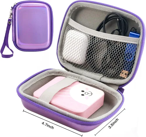 Vista 5 de Pequeña funda rígida de transporte para Fujifilm Instax Mini Link Smartphone Impresora 2 1 Funda protectora EVA Bolsa de almacenamiento Estuche