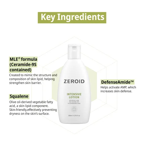 Vista 7 de ZEROID Loción intensiva Crema hidratante coreana para el cuidado del cuerpo Crema de manos y cuerpo para mujeres y hombres Loción corporal