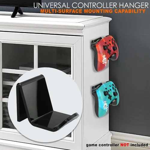 Vista 4 de JDS - Soporte universal de acrílico para PS4, PS5, Xbox, consolas de interruptores, soporte para control de juegos para almacenamiento y pantalla, 1