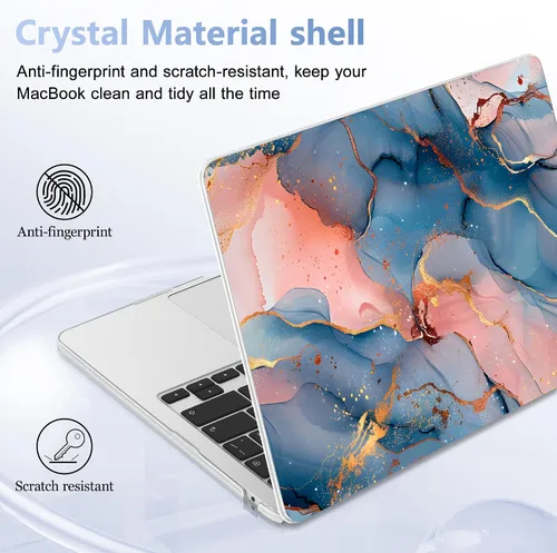 Vista 6 de Funda para MacBook Air de 15 Pulgadas 2025 2024 2023 Versión M4 A3241 M3 A3114 M2 A2941, Carcasa Rígida con Protector de Pantalla y Cubierta