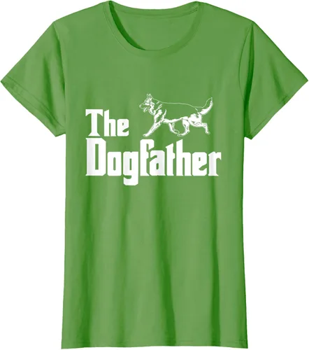 Vista 3 de The Dogfather Pastor Alemán - Camiseta de regalo divertida, Negro, S