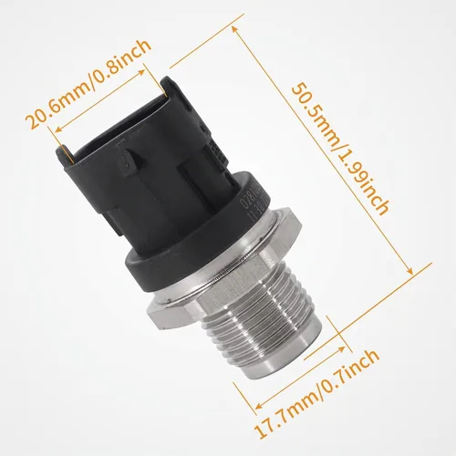 Vista 3 de KIPA Sensor de presión de riel de combustible para Dodge Ram 2500 2003-2007 Dodge Ram 2003-2006 Truck Cummins Diesel L6 5.9L Reemplazar Bosch OEM #